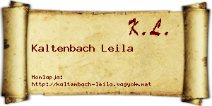 Kaltenbach Leila névjegykártya